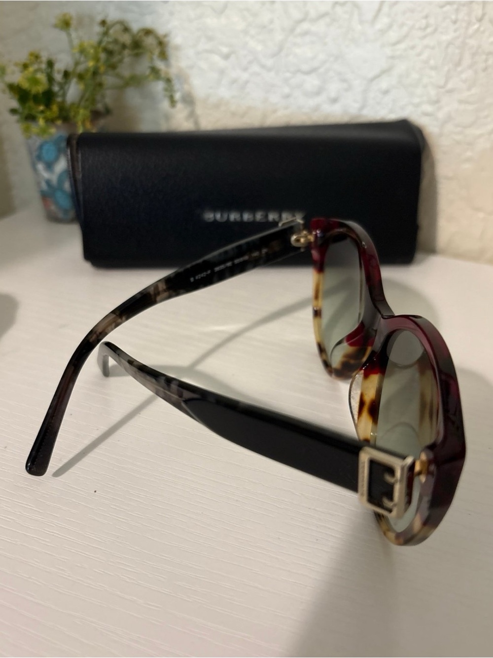 Burberry Women's Burgundy-to-Tortoise Gradient Sunglasses - Picture 2 of 10